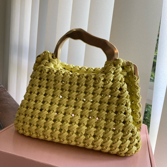 AJE Weave Bag Clutch Yellow - Picture 5 of 5